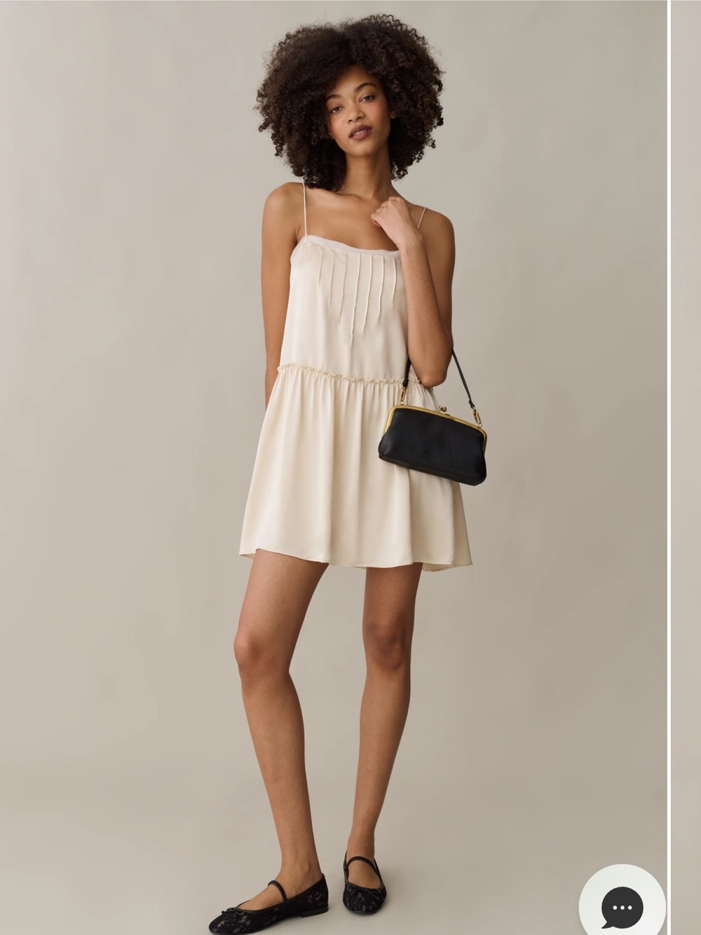 Few Moda Devika Silk Mini Dress in Cream Silk
